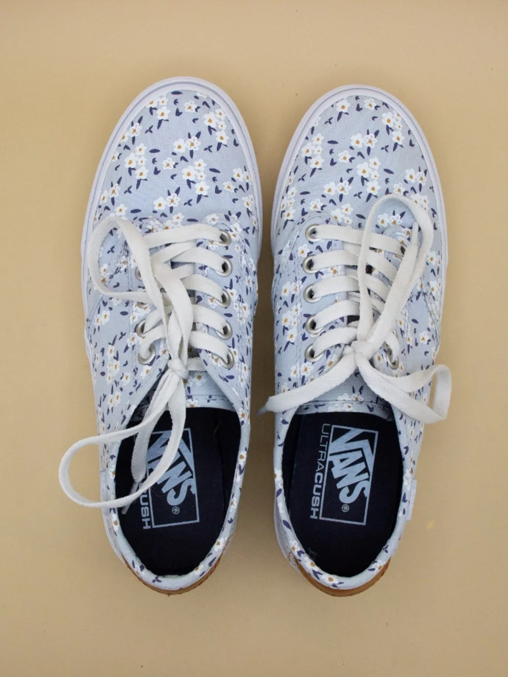 Vans Camden Deluxe Ditsy Blue Floral Print Shoes Women's Size 7.5
